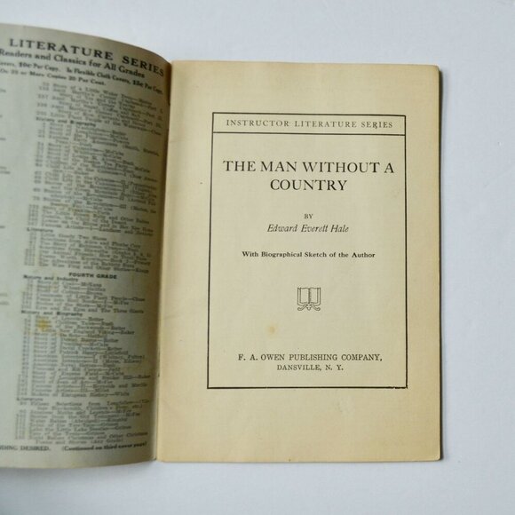 The Man Without a Country Edward Everett Hale Instructor Literature Series - Picture 5 of 5